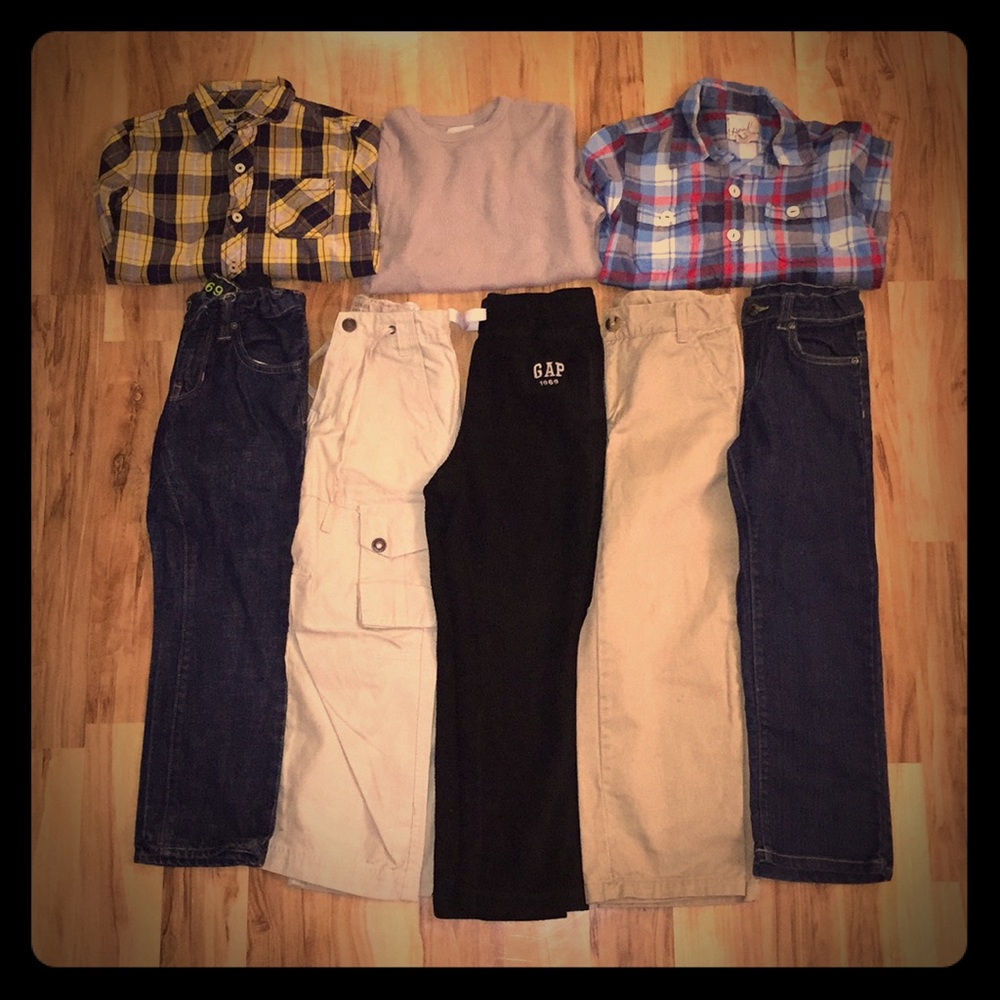 Lot of size 6-7 Boys Jeans & Long Sleeve Tops
